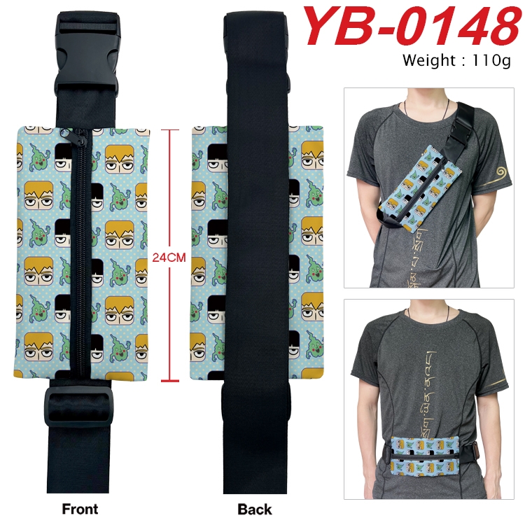 Mob Psycho 100 Anime Canvas Shoulder Bag Chest Bag Waist Bag 110g YB-0148