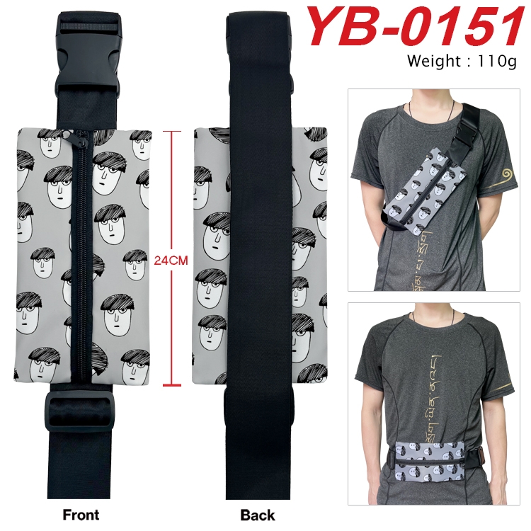 Mob Psycho 100 Anime Canvas Shoulder Bag Chest Bag Waist Bag 110g YB-0151