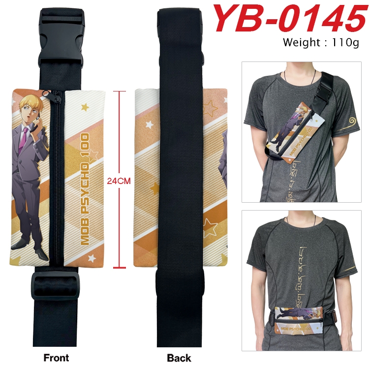 Mob Psycho 100 Anime Canvas Shoulder Bag Chest Bag Waist Bag 110g YB-0145