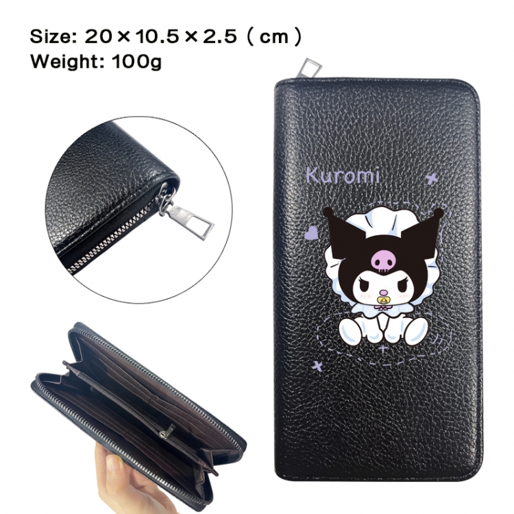 sanrio Anime printed PU folding long zippered wallet with zero wallet 20x10.5x2.5cm