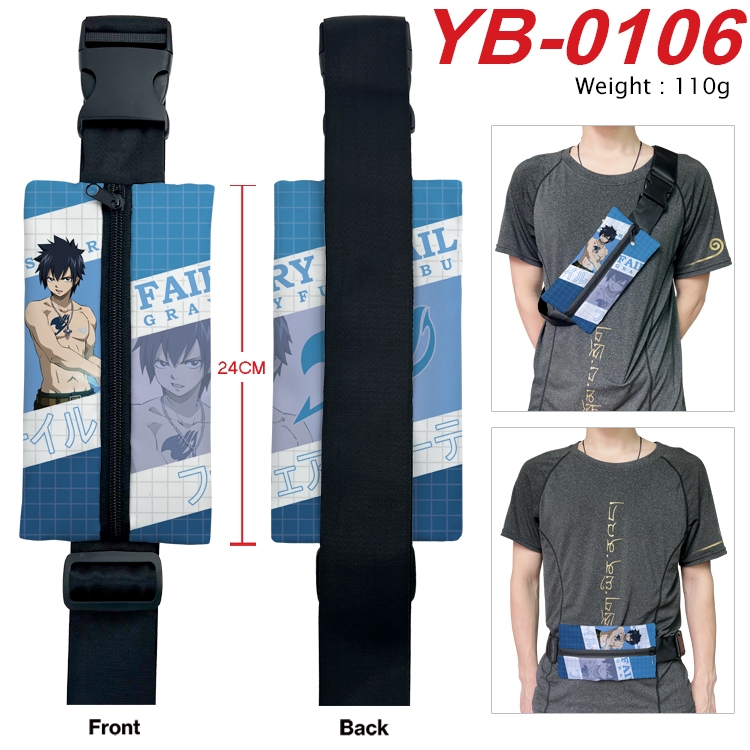 Fairy tail Anime Canvas Shoulder Bag Chest Bag Waist Bag 110g YB-0106