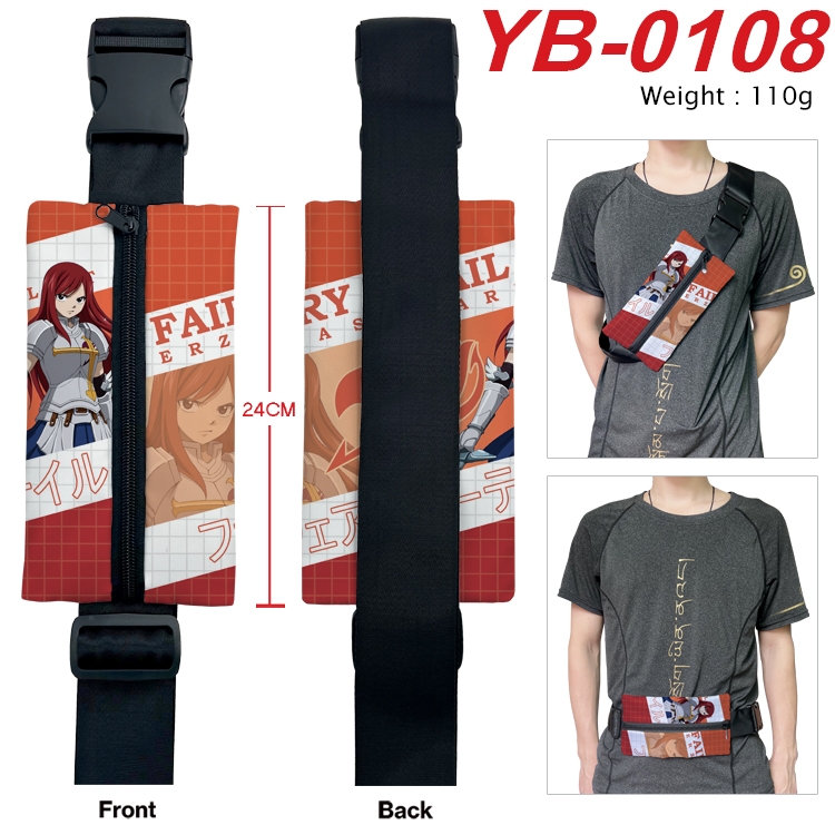 Fairy tail Anime Canvas Shoulder Bag Chest Bag Waist Bag 110g YB-0108 YB-0108