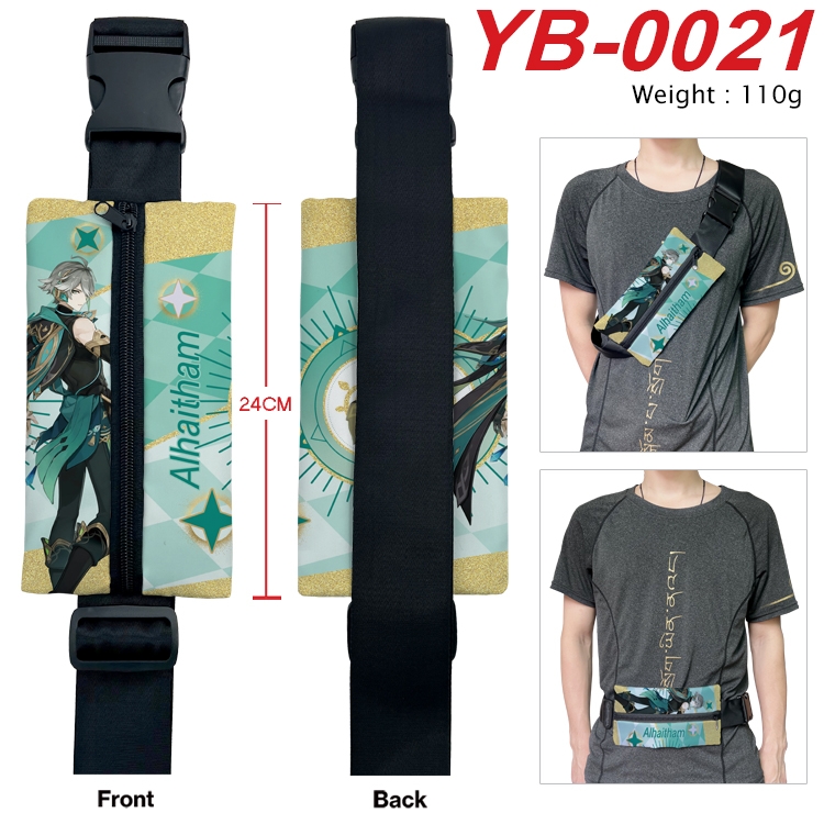 Genshin Impact Anime Canvas Shoulder Bag Chest Bag Waist Bag 110g YB-0021