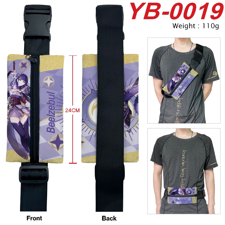 Genshin Impact Anime Canvas Shoulder Bag Chest Bag Waist Bag 110g YB-0019