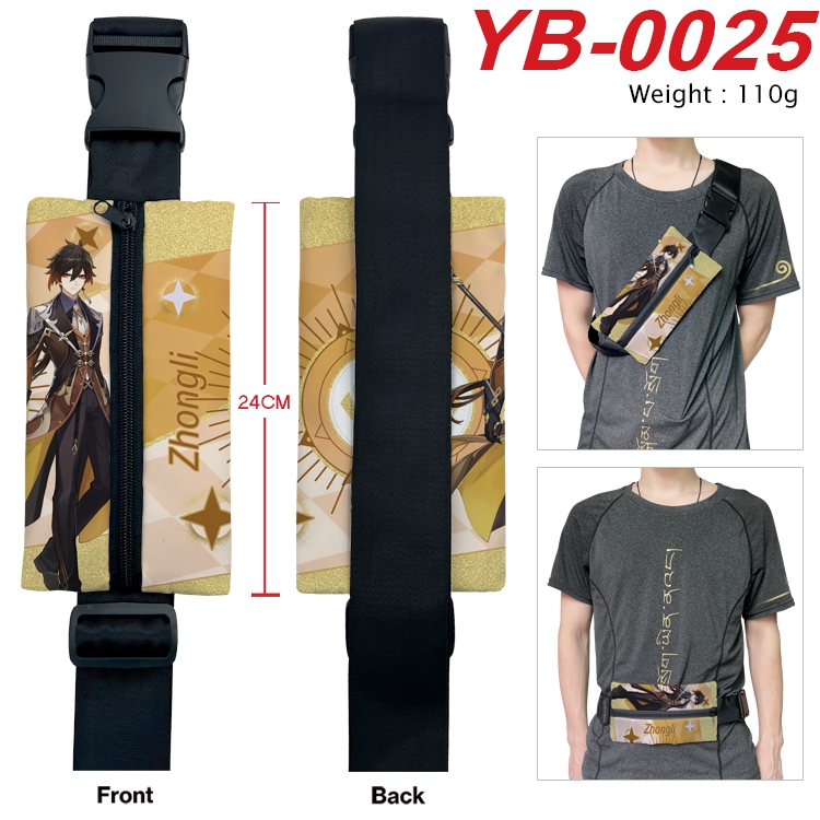Genshin Impact Anime Canvas Shoulder Bag Chest Bag Waist Bag 110g YB-0025