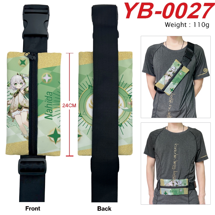 Genshin Impact Anime Canvas Shoulder Bag Chest Bag Waist Bag 110g  YB-0027