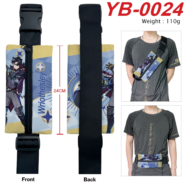 Genshin Impact Anime Canvas Shoulder Bag Chest Bag Waist Bag 110g YB-0024