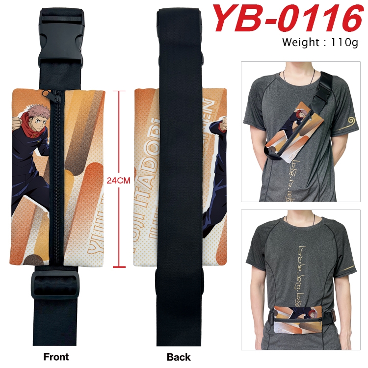 Jujutsu Kaisen Anime Canvas Shoulder Bag Chest Bag Waist Bag 110g YB-0116