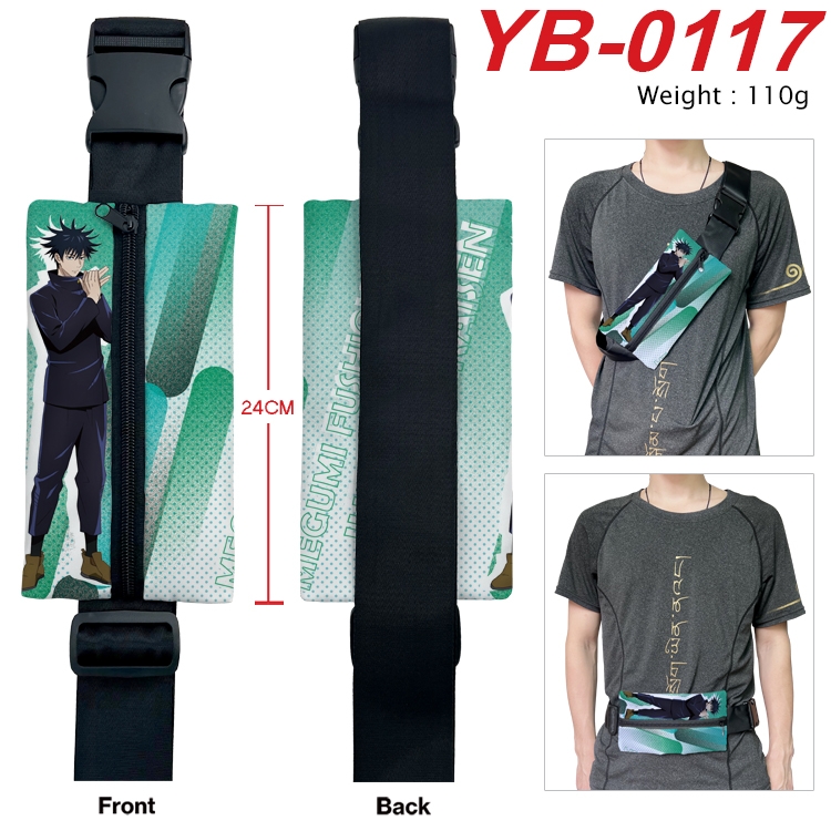 Jujutsu Kaisen Anime Canvas Shoulder Bag Chest Bag Waist Bag 110g YB-0117
