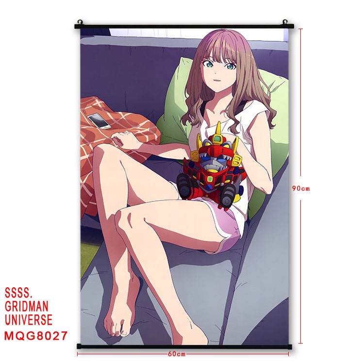 GRIDMAN UNIVERSE Anime black Plastic rod Cloth painting Wall Scroll 60X90CM MQG-8027