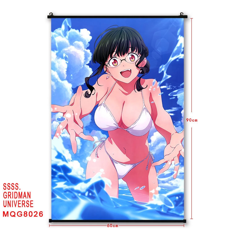 GRIDMAN UNIVERSE Anime black Plastic rod Cloth painting Wall Scroll 60X90CM MQG-8026