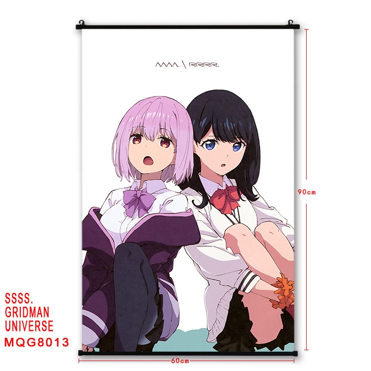 GRIDMAN UNIVERSE Anime black Plastic rod Cloth painting Wall Scroll 60X90CM MQG-8013