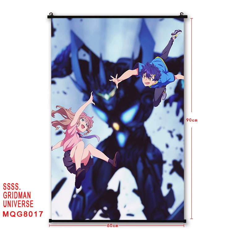 GRIDMAN UNIVERSE Anime black Plastic rod Cloth painting Wall Scroll 60X90CM MQG-8017