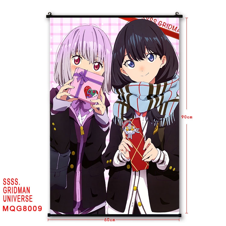 GRIDMAN UNIVERSE Anime black Plastic rod Cloth painting Wall Scroll 60X90CM MQG-8009