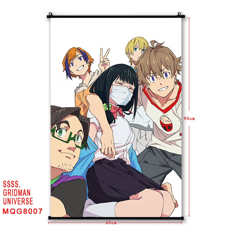 GRIDMAN UNIVERSE Anime black Plastic rod Cloth painting Wall Scroll 60X90CM MQG-8007