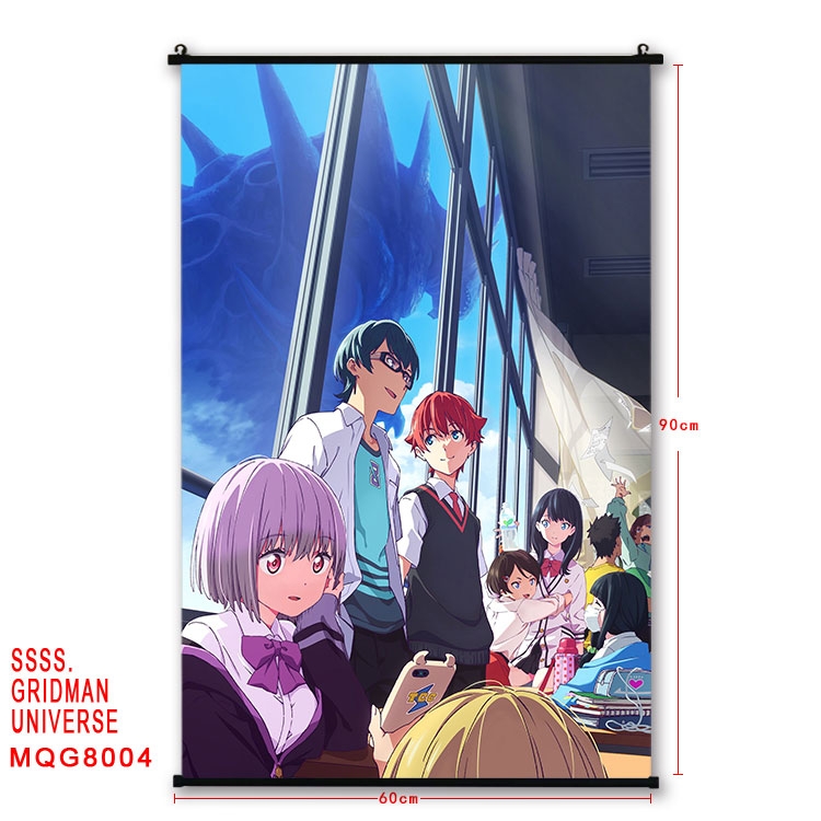 GRIDMAN UNIVERSE Anime black Plastic rod Cloth painting Wall Scroll 60X90CM MQG-8004