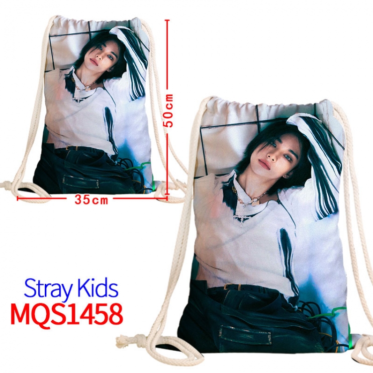 Stray Kids Canvas drawstring pocket backpack 50x35cm MQS-1458