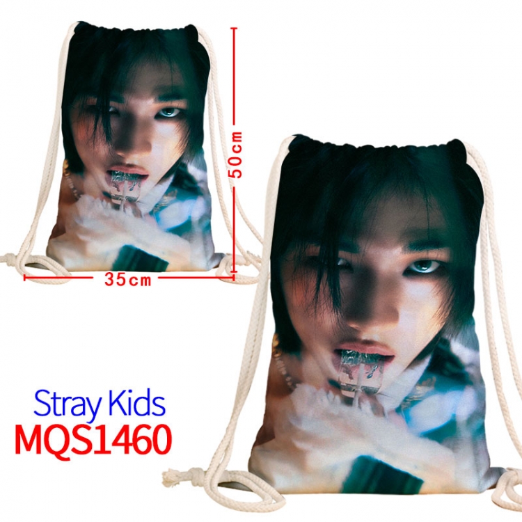 Stray Kids Canvas drawstring pocket backpack 50x35cm MQS-1460