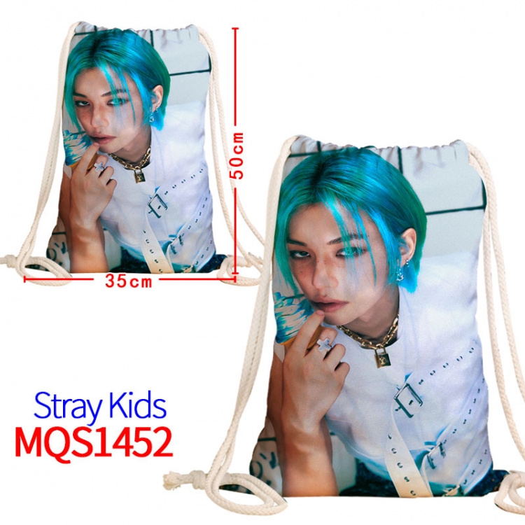 Stray Kids Canvas drawstring pocket backpack 50x35cm MQS-1452