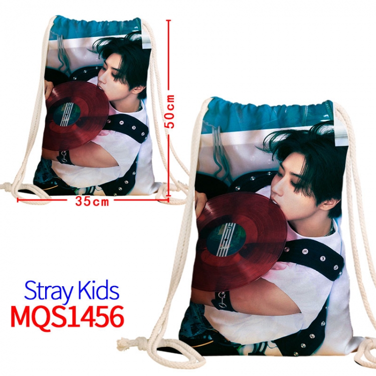 Stray Kids Canvas drawstring pocket backpack 50x35cm MQS-1456