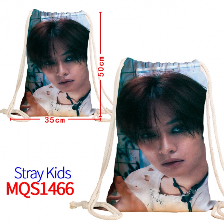 Stray Kids Canvas drawstring pocket backpack 50x35cm MQS-1466