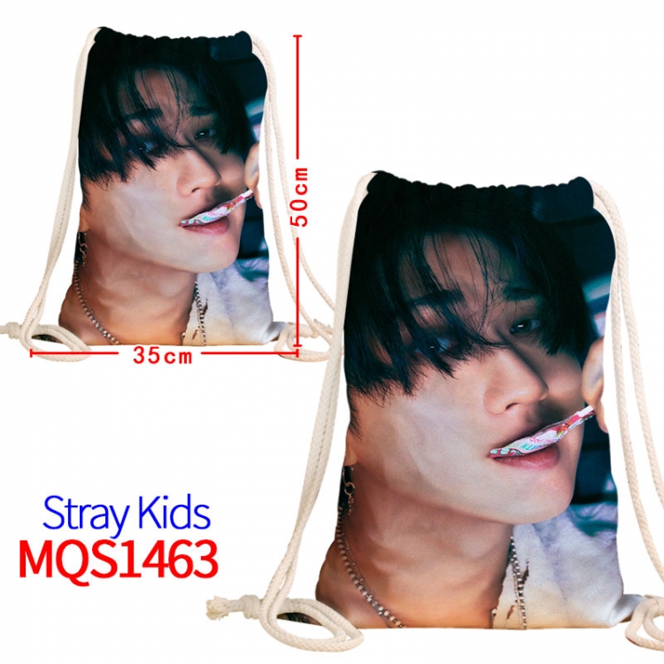 Stray Kids Canvas drawstring pocket backpack 50x35cm MQS-1463