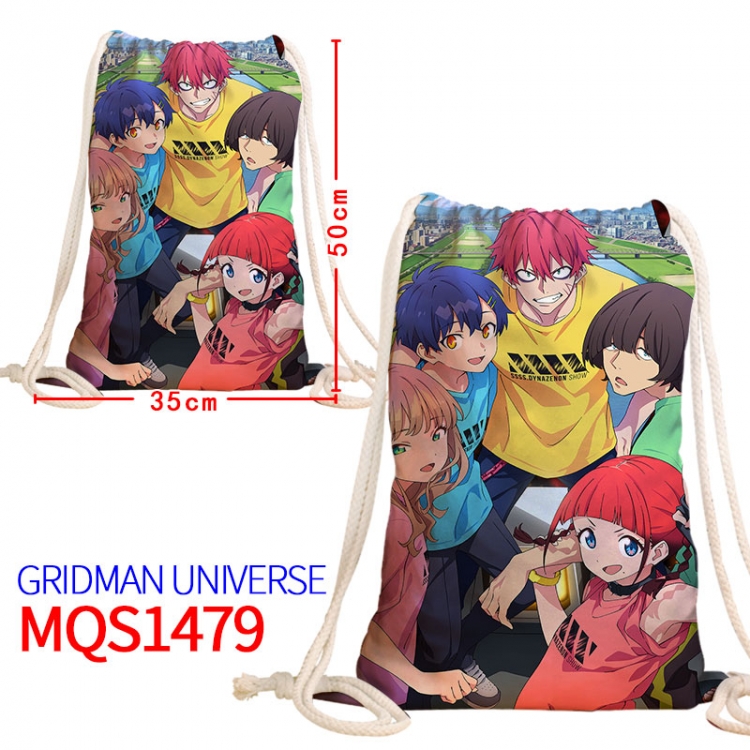 GRIDMAN UNIVERSE Canvas drawstring pocket backpack 50x35cm  MQS-1479