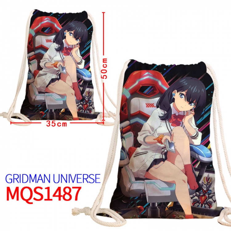 GRIDMAN UNIVERSE Canvas drawstring pocket backpack 50x35cm  MQS-1487