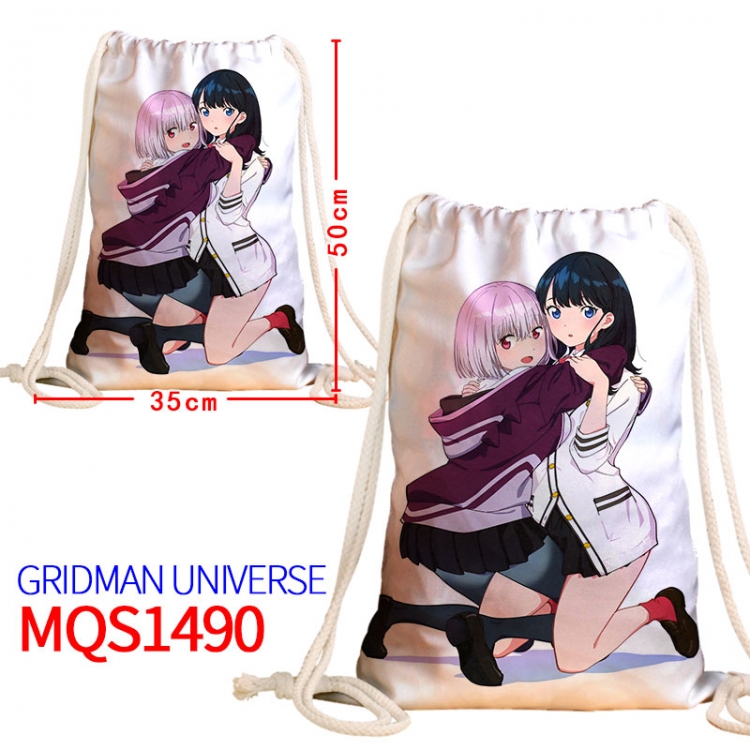 GRIDMAN UNIVERSE Canvas drawstring pocket backpack 50x35cm MQS-1490