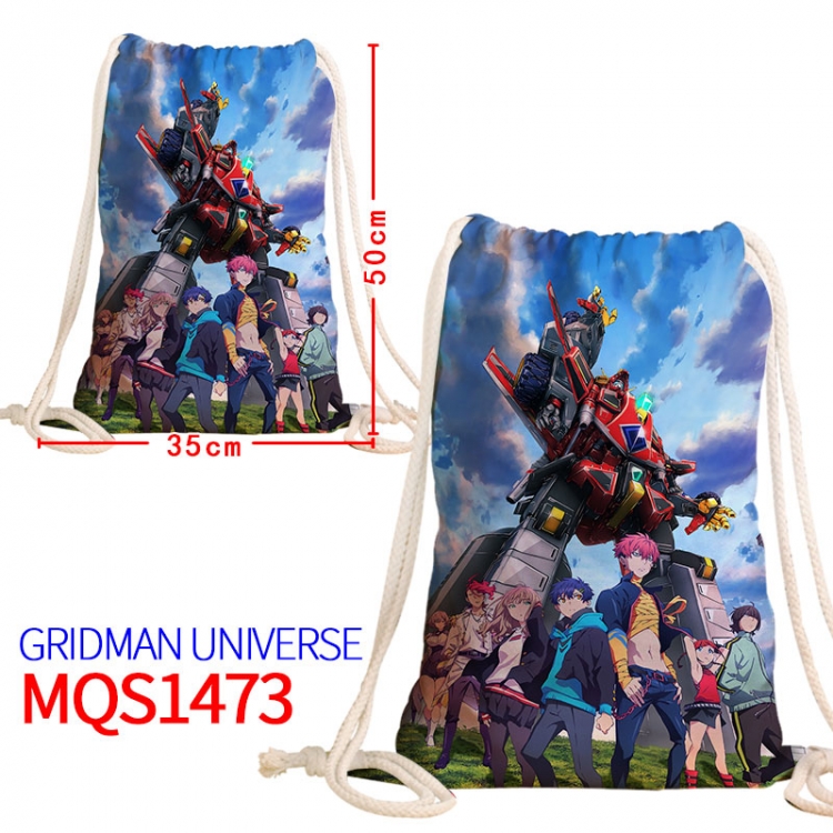 GRIDMAN UNIVERSE Canvas drawstring pocket backpack 50x35cm MQS-1473