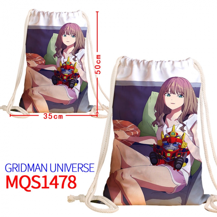 GRIDMAN UNIVERSE Canvas drawstring pocket backpack 50x35cm  MQS-1478