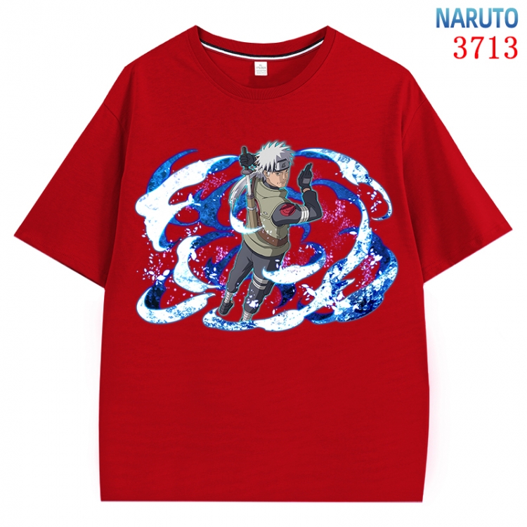 Naruto Anime Pure Cotton Short Sleeve T-shirt Direct Spray Technology from S to 4XL  CMY-3713-3