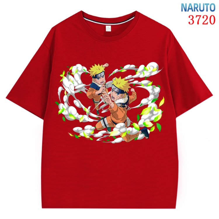 Naruto Anime Pure Cotton Short Sleeve T-shirt Direct Spray Technology from S to 4XL  CMY-3720-3