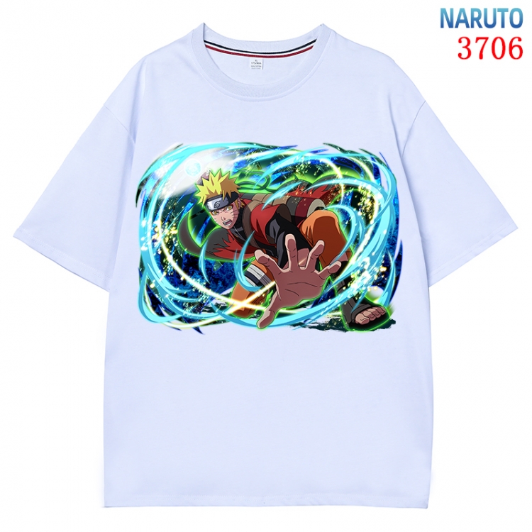 Naruto Anime Pure Cotton Short Sleeve T-shirt Direct Spray Technology from S to 4XL  CMY-3706-1