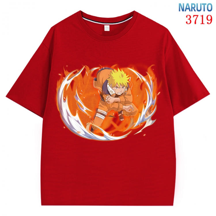 Naruto Anime Pure Cotton Short Sleeve T-shirt Direct Spray Technology from S to 4XL CMY-3719-3