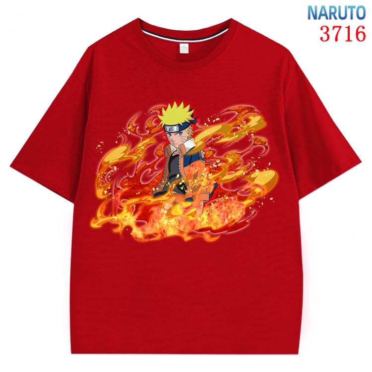Naruto Anime Pure Cotton Short Sleeve T-shirt Direct Spray Technology from S to 4XL CMY-3716-3