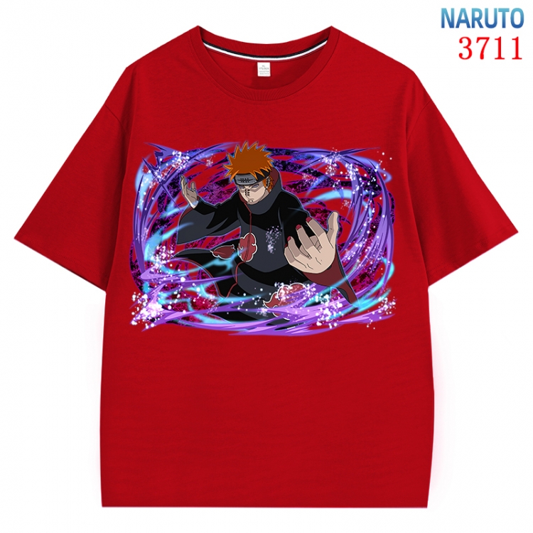 Naruto Anime Pure Cotton Short Sleeve T-shirt Direct Spray Technology from S to 4XL  CMY-3711-3