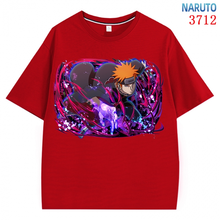 Naruto Anime Pure Cotton Short Sleeve T-shirt Direct Spray Technology from S to 4XL  CMY-3712-3