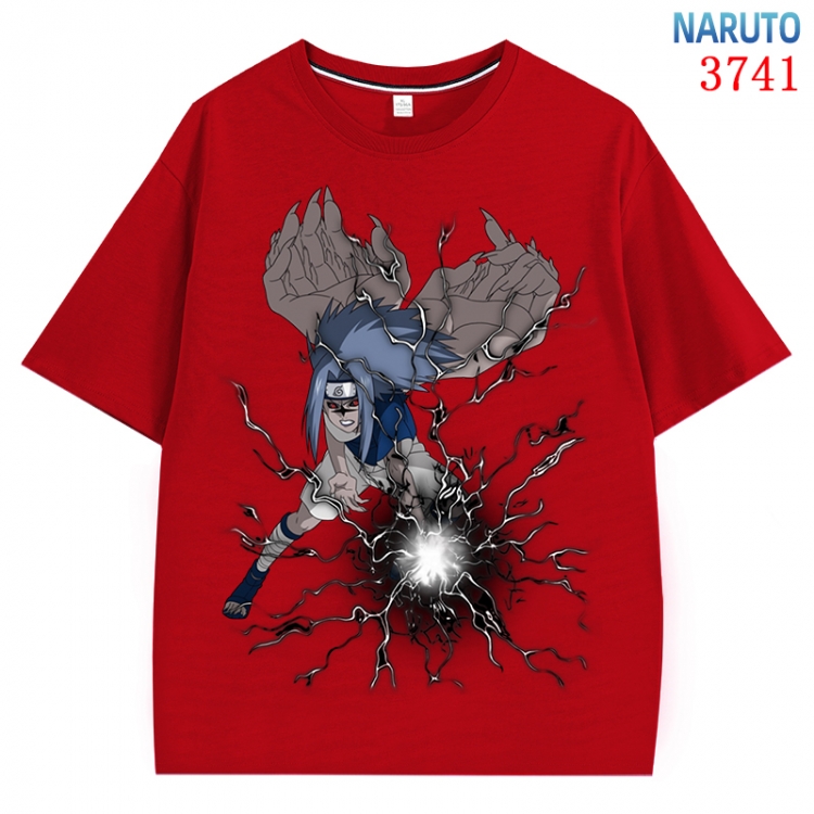 Naruto Anime Pure Cotton Short Sleeve T-shirt Direct Spray Technology from S to 4XL  CMY-3741-3