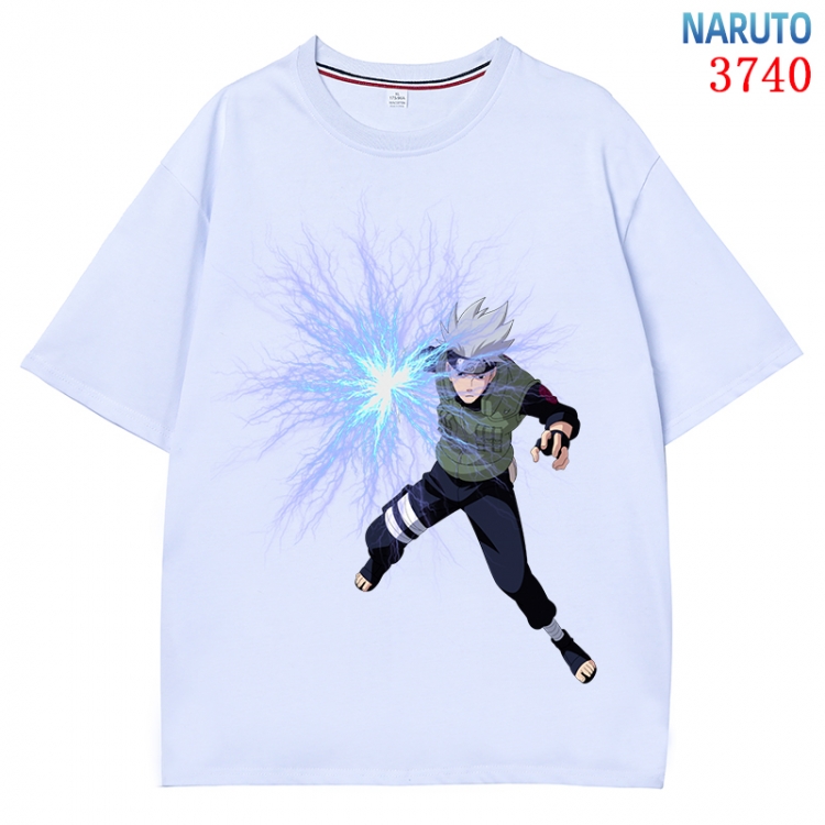 Naruto Anime Pure Cotton Short Sleeve T-shirt Direct Spray Technology from S to 4XL CMY-3740-1