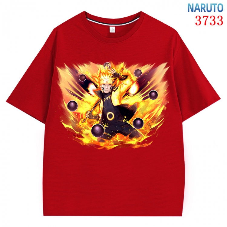 Naruto Anime Pure Cotton Short Sleeve T-shirt Direct Spray Technology from S to 4XL  CMY-3733-3