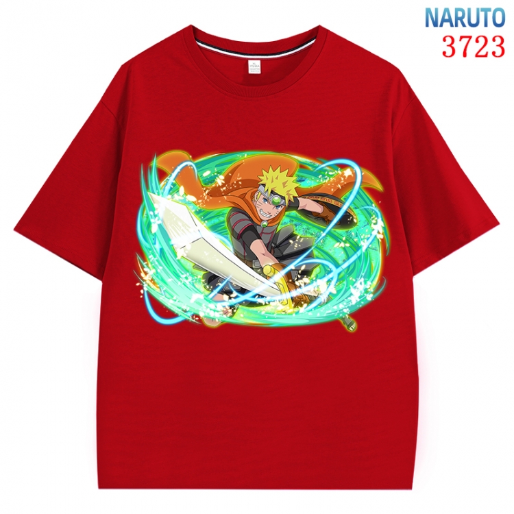 Naruto Anime Pure Cotton Short Sleeve T-shirt Direct Spray Technology from S to 4XL CMY-3723-3