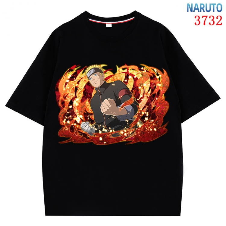 Naruto Anime Pure Cotton Short Sleeve T-shirt Direct Spray Technology from S to 4XL  CMY-3732-2