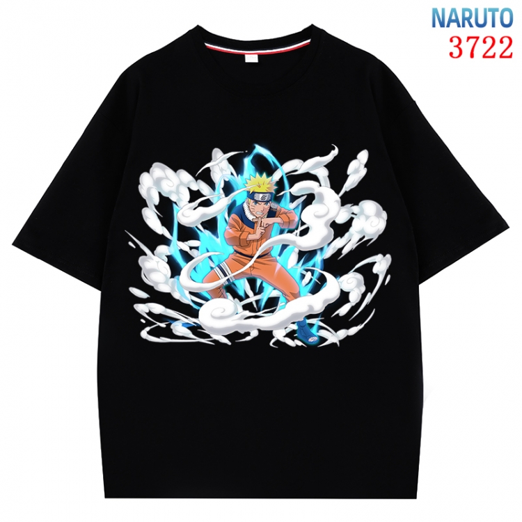 Naruto Anime Pure Cotton Short Sleeve T-shirt Direct Spray Technology from S to 4XL  CMY-3722-2