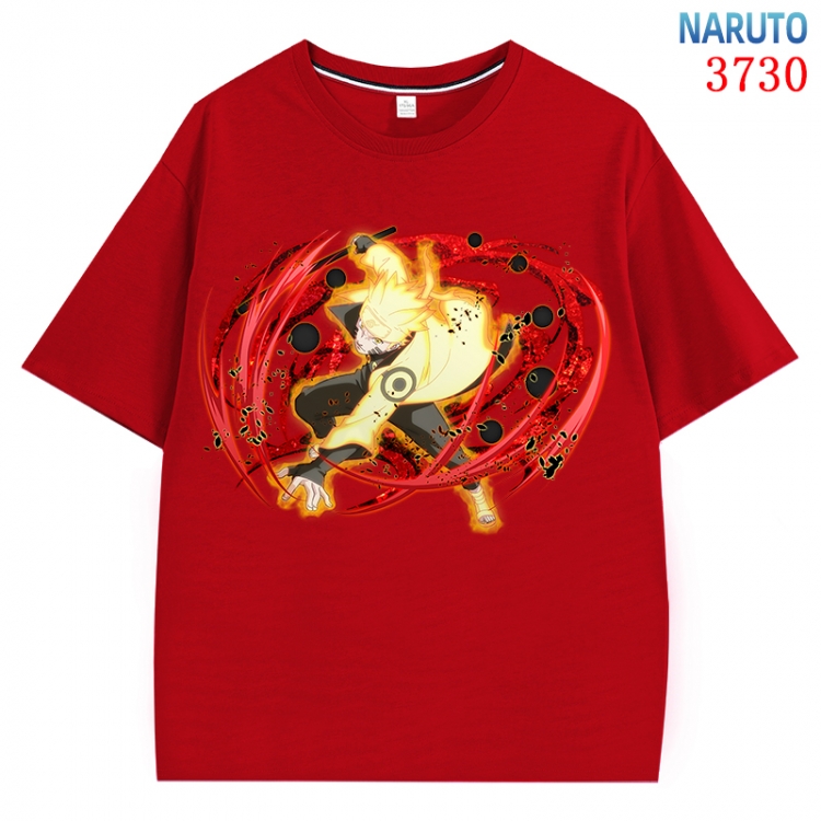 Naruto Anime Pure Cotton Short Sleeve T-shirt Direct Spray Technology from S to 4XL  CMY-3730-3