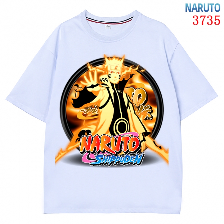 Naruto Anime Pure Cotton Short Sleeve T-shirt Direct Spray Technology from S to 4XL  CMY-3735-1