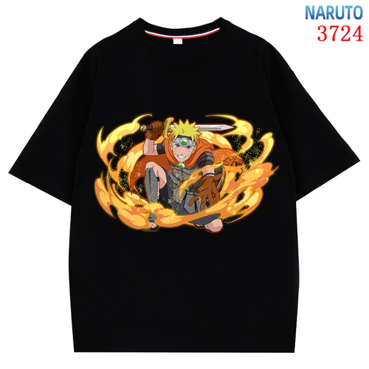 Naruto Anime Pure Cotton Short Sleeve T-shirt Direct Spray Technology from S to 4XL CMY-3724-2