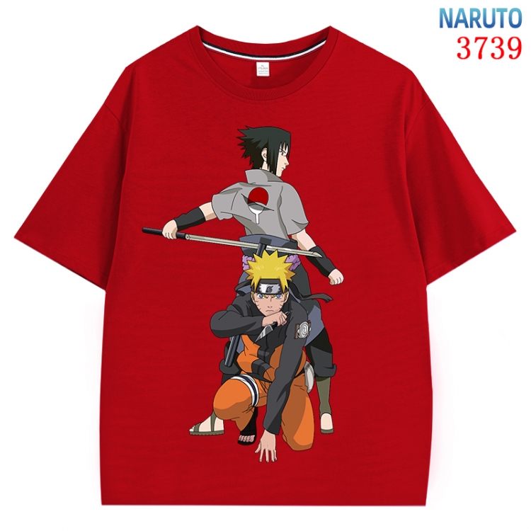 Naruto Anime Pure Cotton Short Sleeve T-shirt Direct Spray Technology from S to 4XL  CMY-3739-3