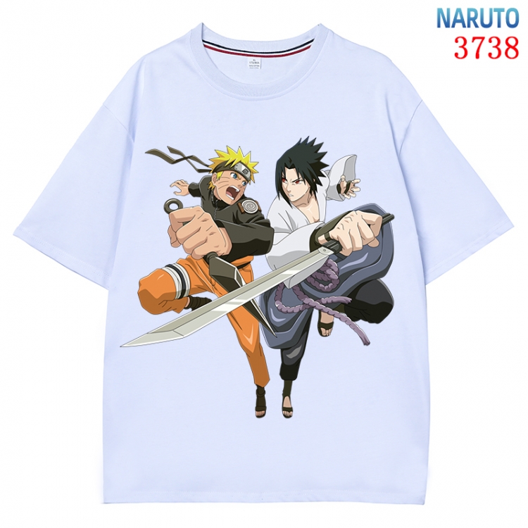 Naruto Anime Pure Cotton Short Sleeve T-shirt Direct Spray Technology from S to 4XL  CMY-3738-1