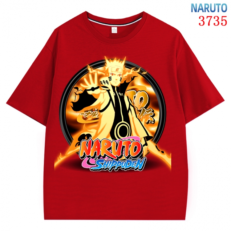 Naruto Anime Pure Cotton Short Sleeve T-shirt Direct Spray Technology from S to 4XL CMY-3735-3